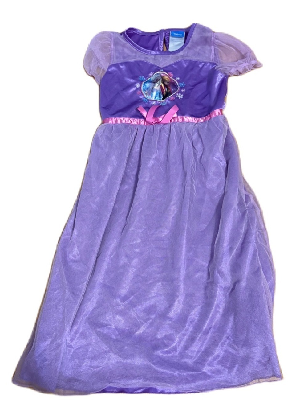 Vintage Disney Frozen Night Gown Purple Dress Sleep Sz 6 Elsa Anna